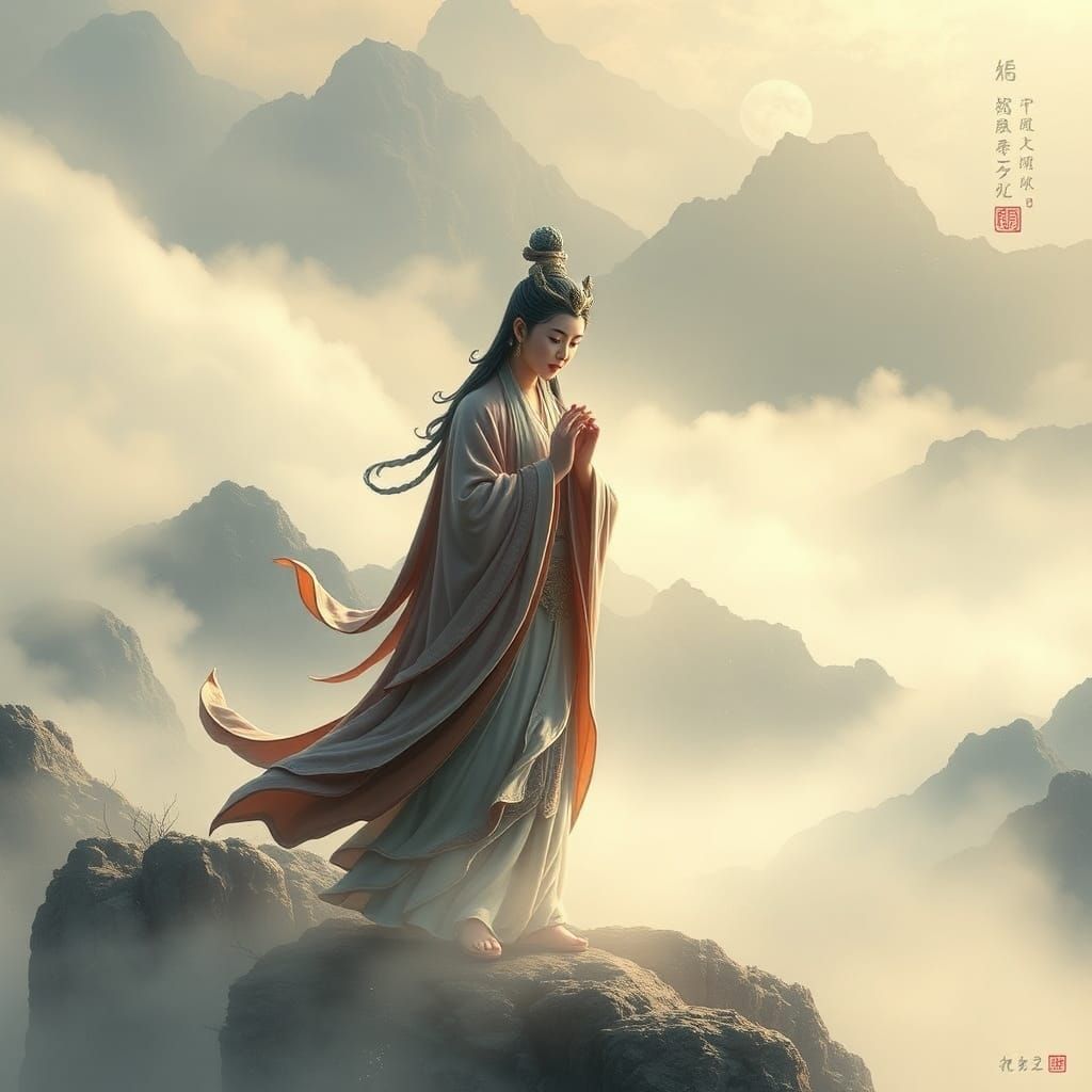 Guanyin Bodhisattva's Monastic Journey: A Digital Masterpiec...