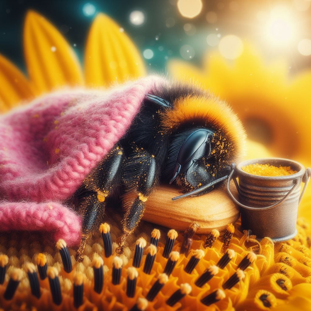 Bee Resting after a Workday