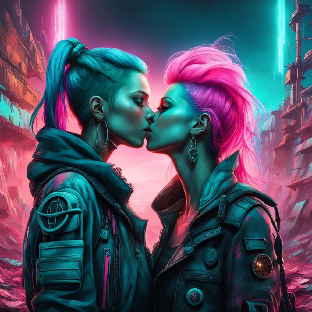 Cyberpunk Lesbians Ai Generated Artwork Nightcafe Creator