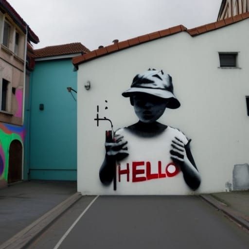 Graffity on a wall  by @Sunshine_2023