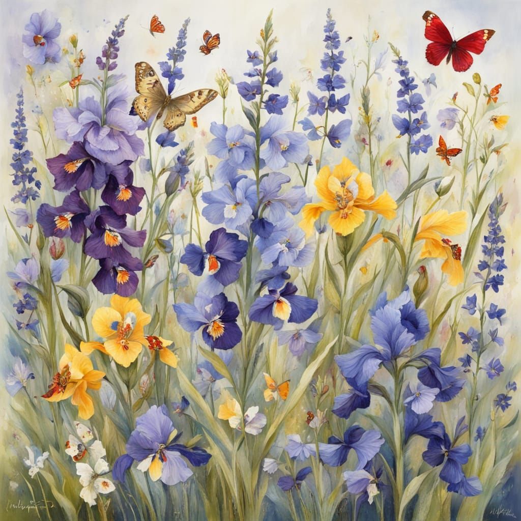 meadow of spring flowers  by @Mapont