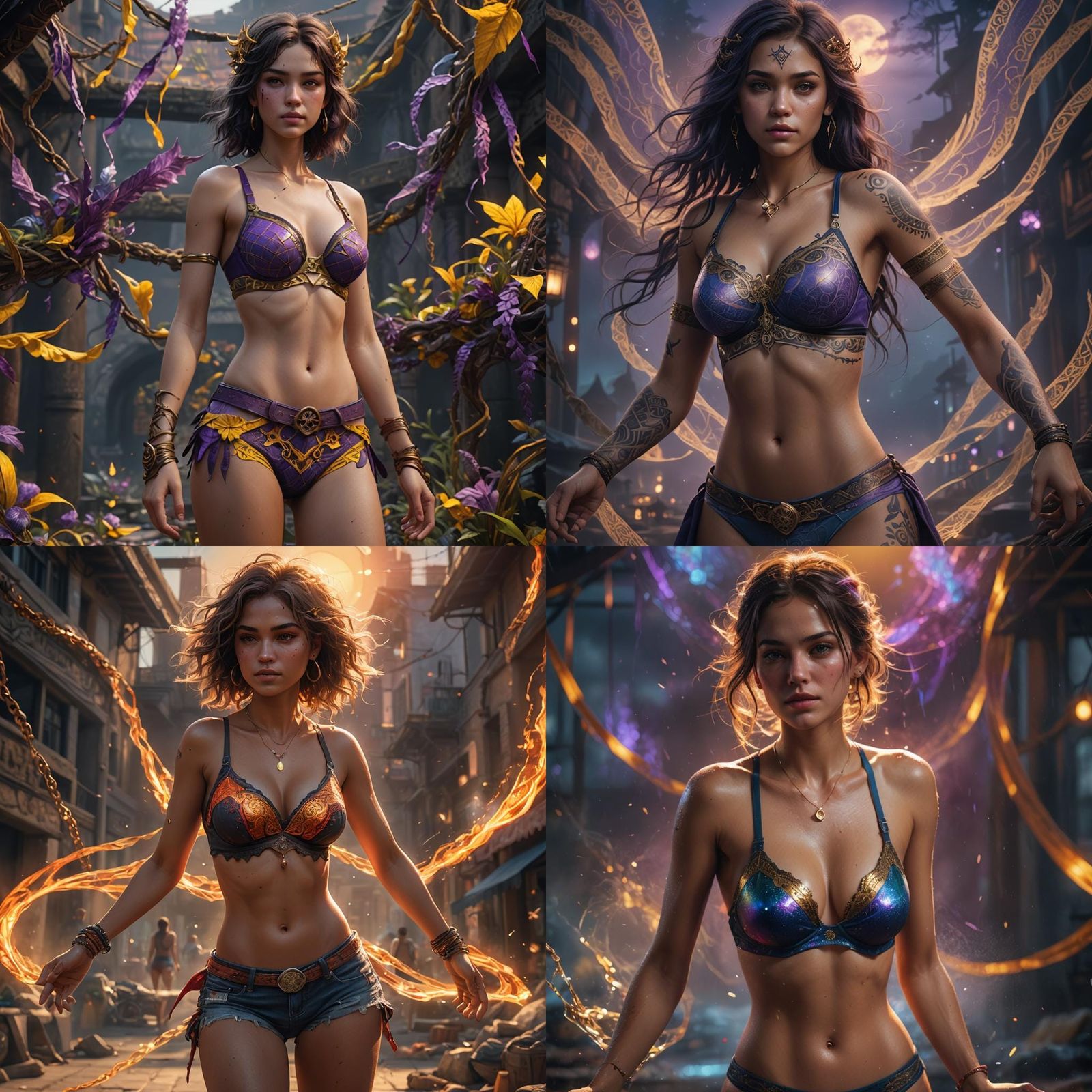 Stylized Woman in Detailed Matte Painting
