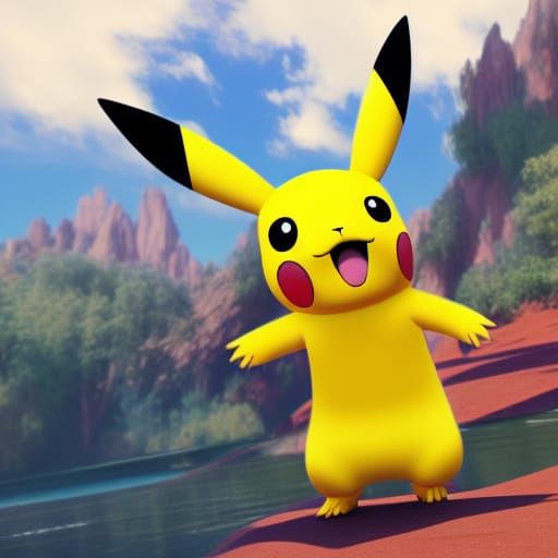 giga chad fused with pikachu