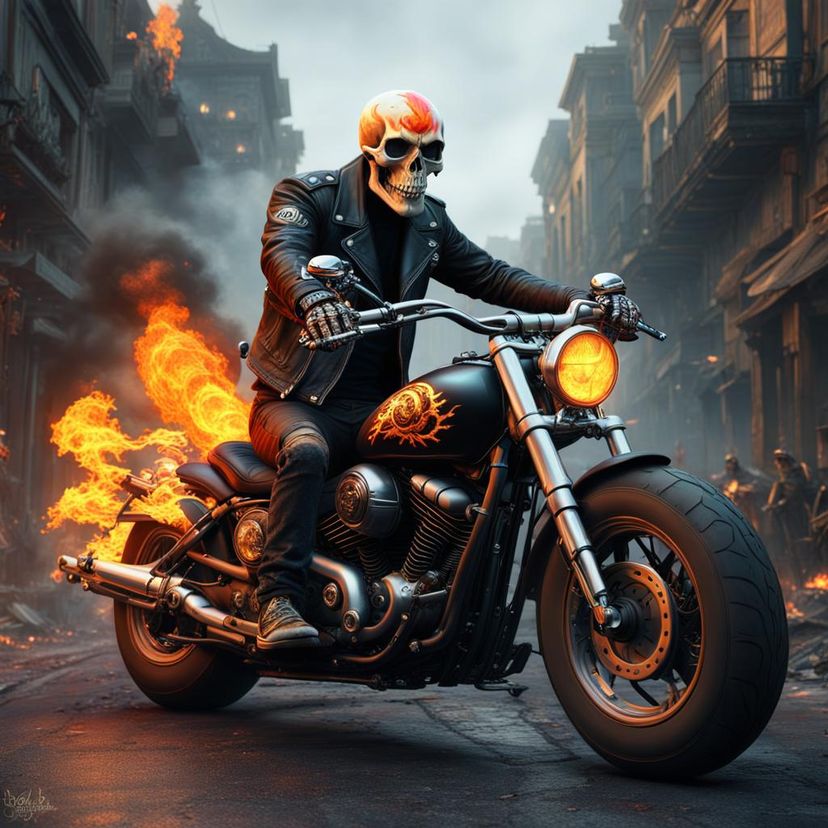 Ghost Rider - AI Generated Artwork - NightCafe Creator