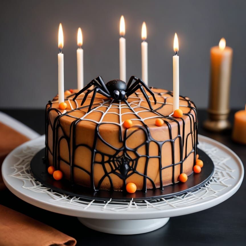 Spider Web Birthday Cake