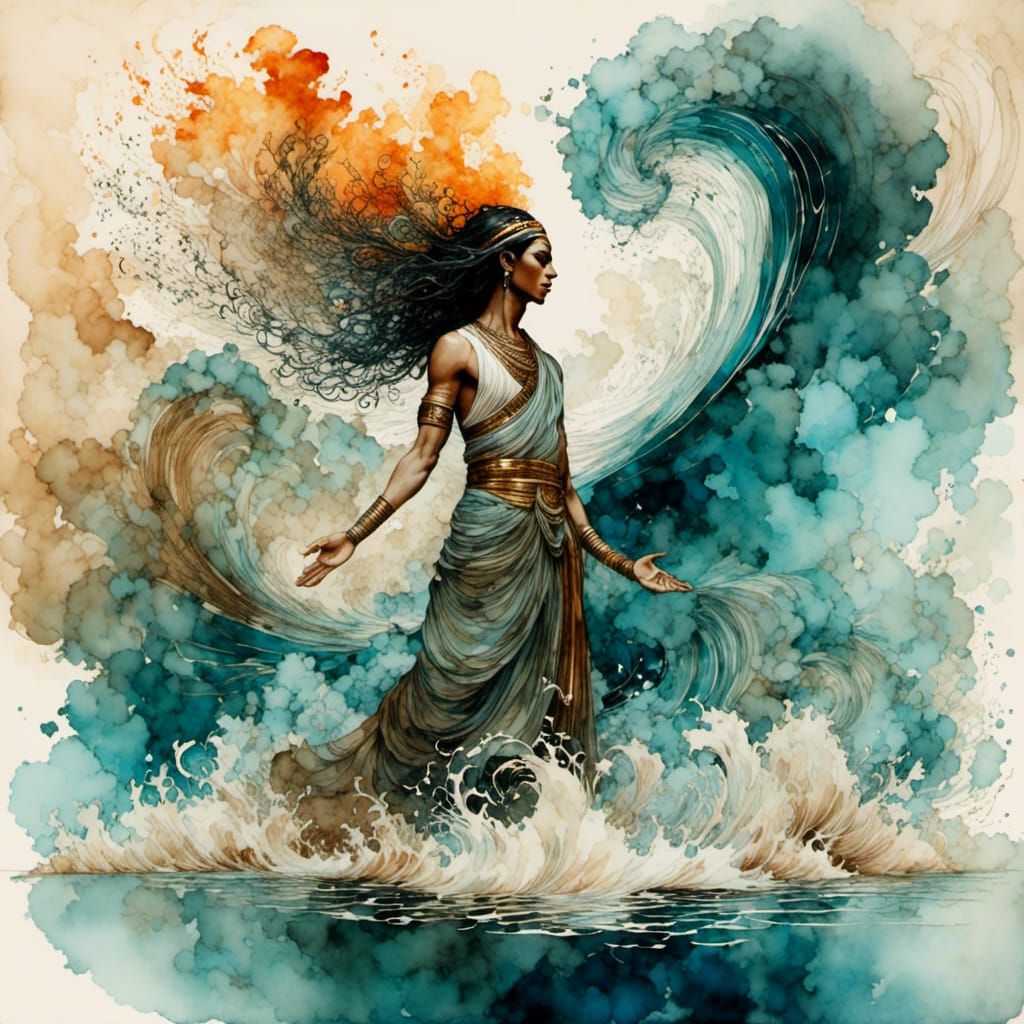 Commanding the water  by @Ursula