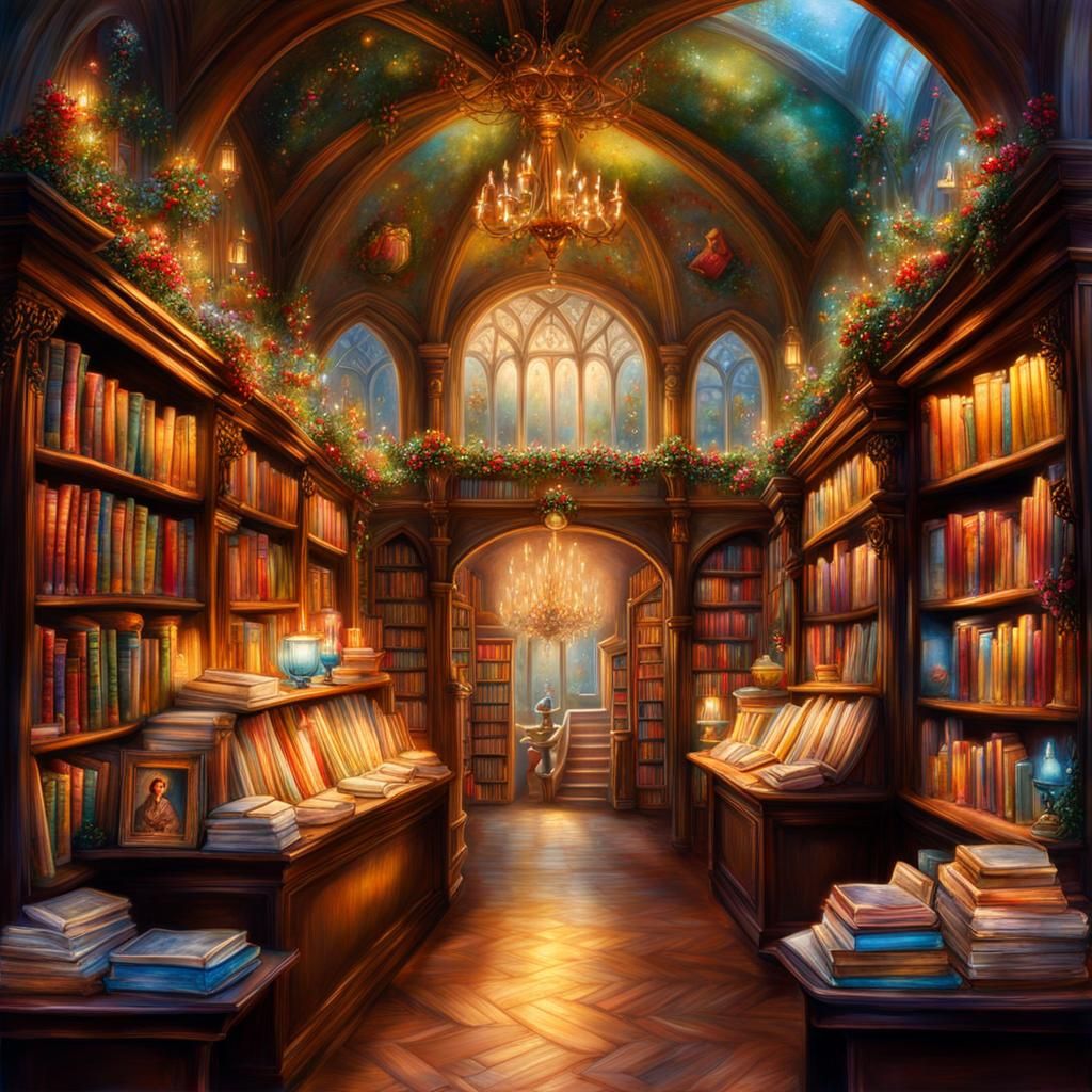 Fairytale bookstore... AI Generated Artwork NightCafe Creator