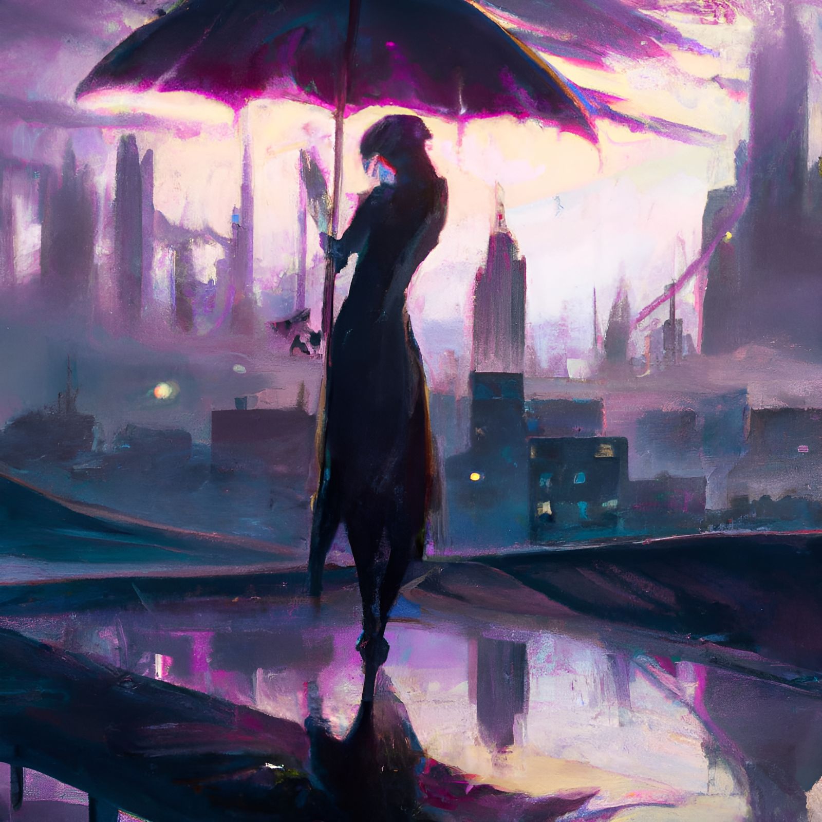 Purple umbrella
