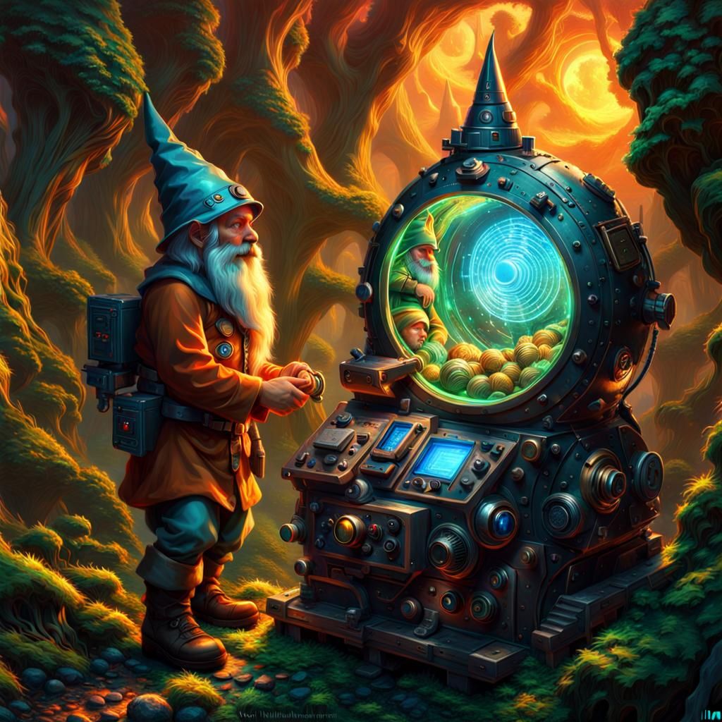 Gnome Science - AI Generated Artwork - NightCafe Creator