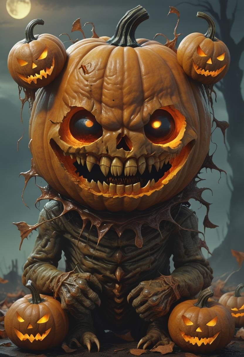 Evil pumpkin monster