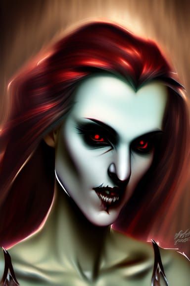 creepy vampire goddess - AI Generated Artwork - NightCafe Creator