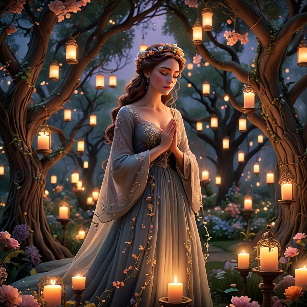 Creat 3d disney pixar image a young widow humble  woman fait...