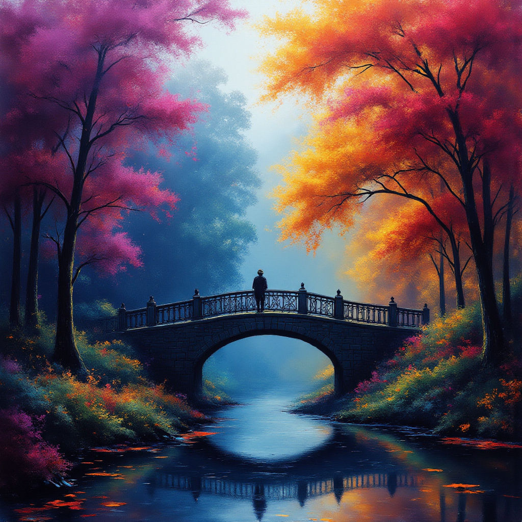 Mysterious Bridge in the Forest Series #14-3