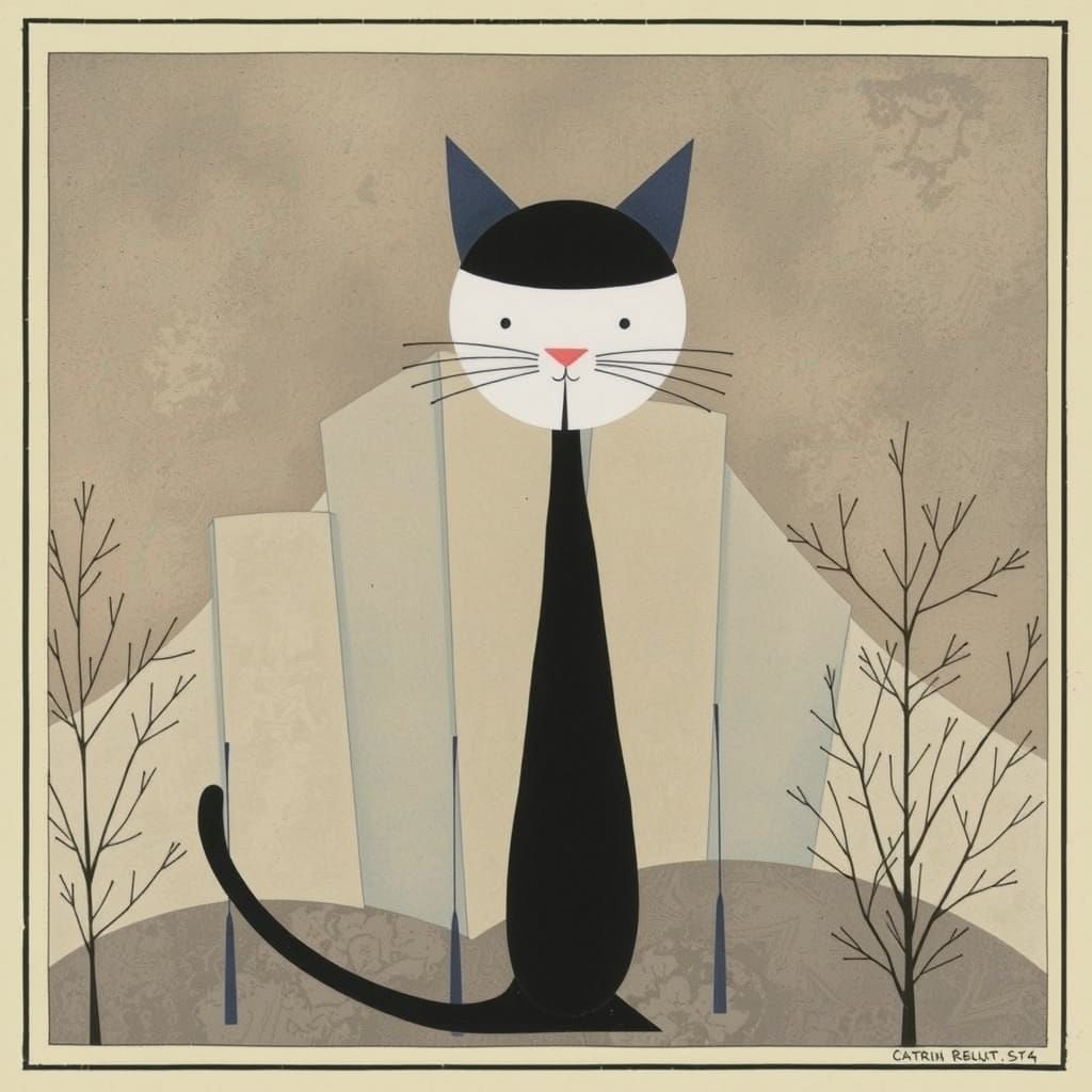 Abstract Cat  by @Ms Art