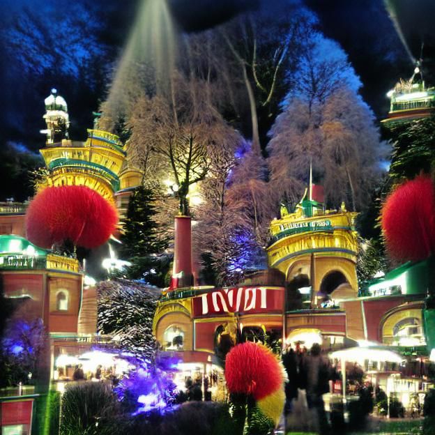 Christmas at Tivoli Gardens night