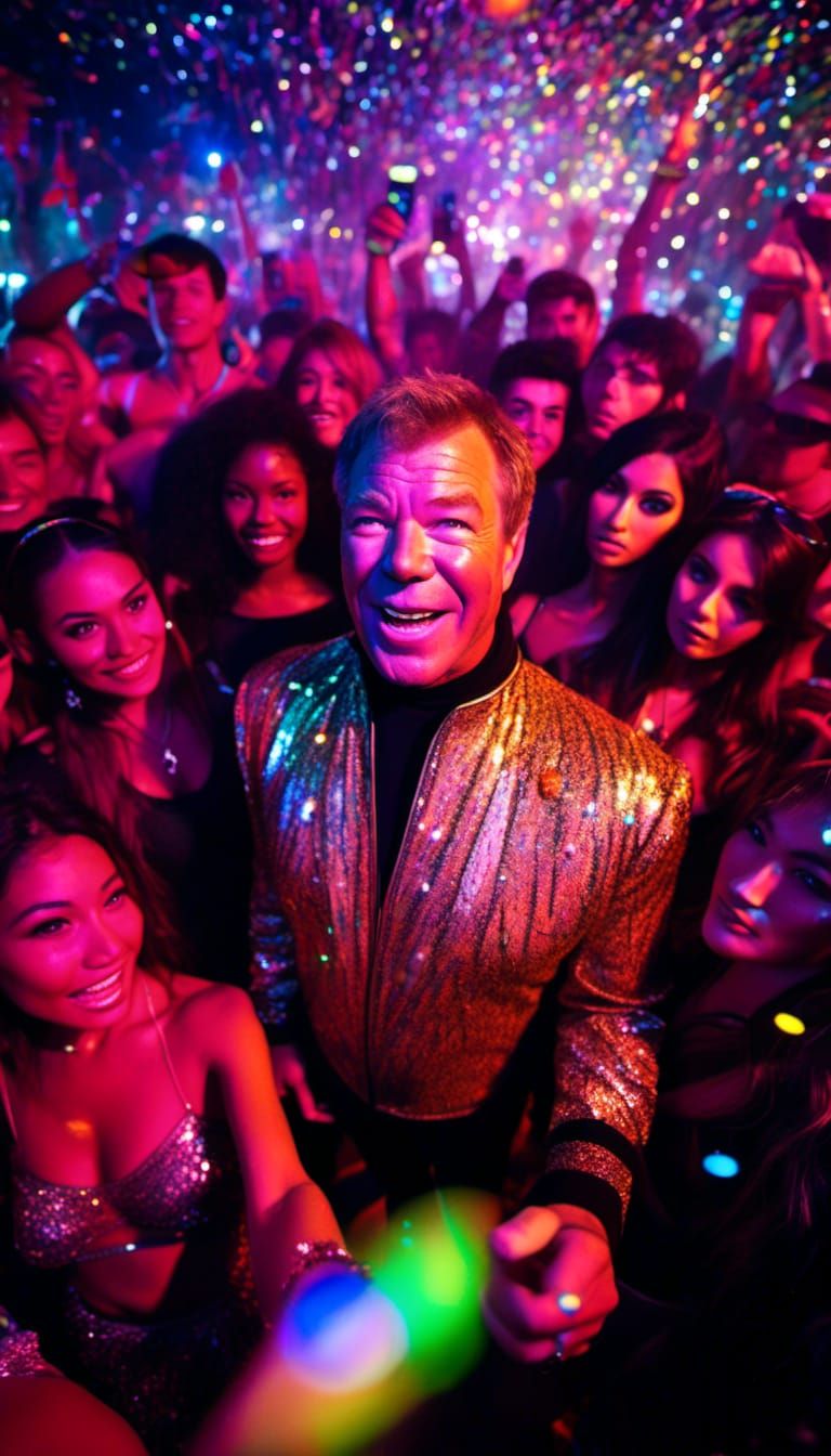 Young Captain Kirk Raves in Futuristic Star Trek Disco