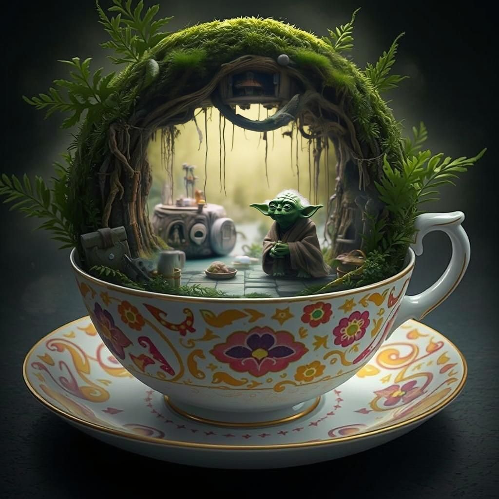 Yoda's Dagobah's habitat in a teacup