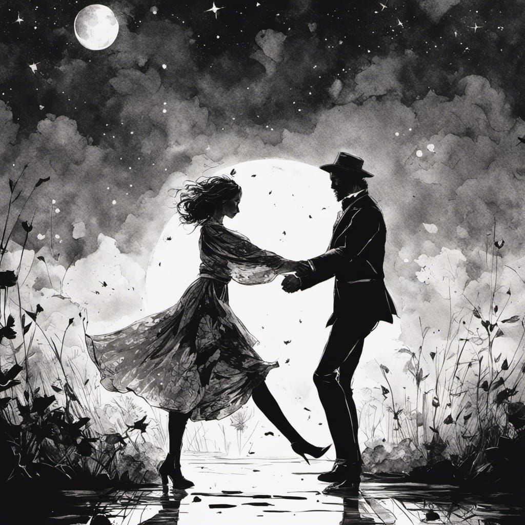 Dancing Couple at Night  by @Rosie