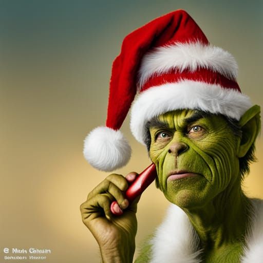 The Grinch as a real human Man - AI Generated Artwork - NightCafe Creator