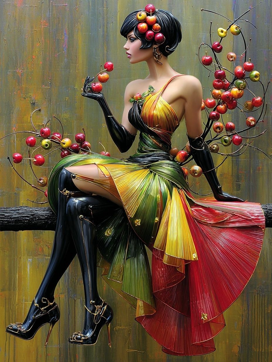 Summer in a fruit tree