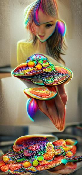 Psychedelic pancake mushroom