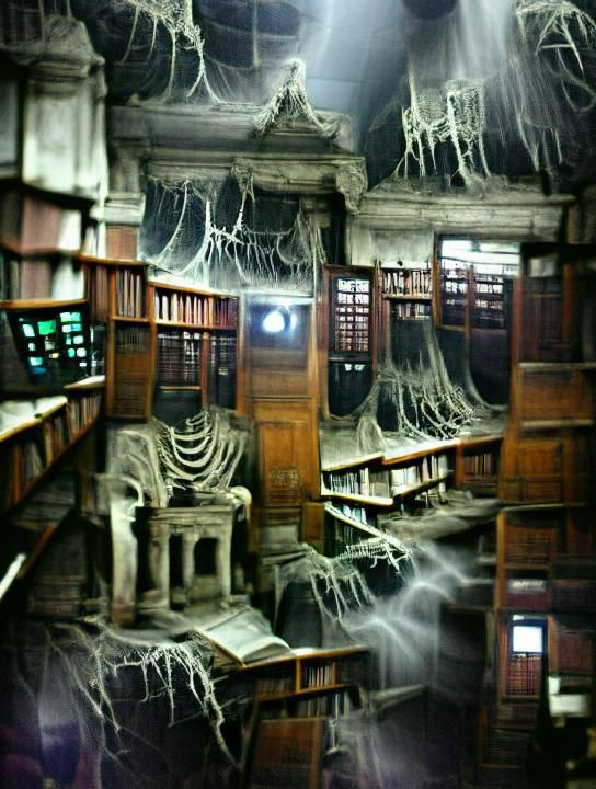 Spooky old library AI Generated Artwork NightCafe Creator