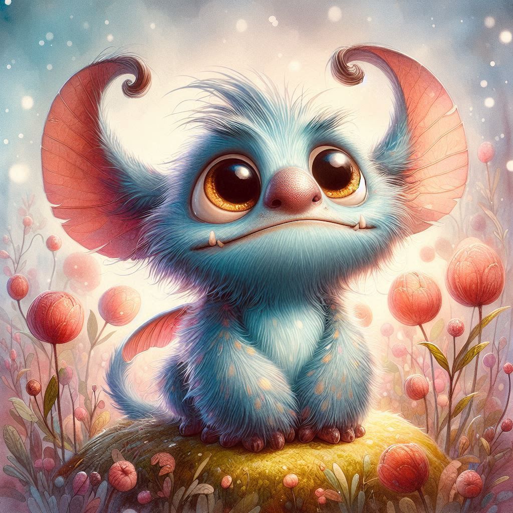 adorable fairy-tale fantasy creature portrait..