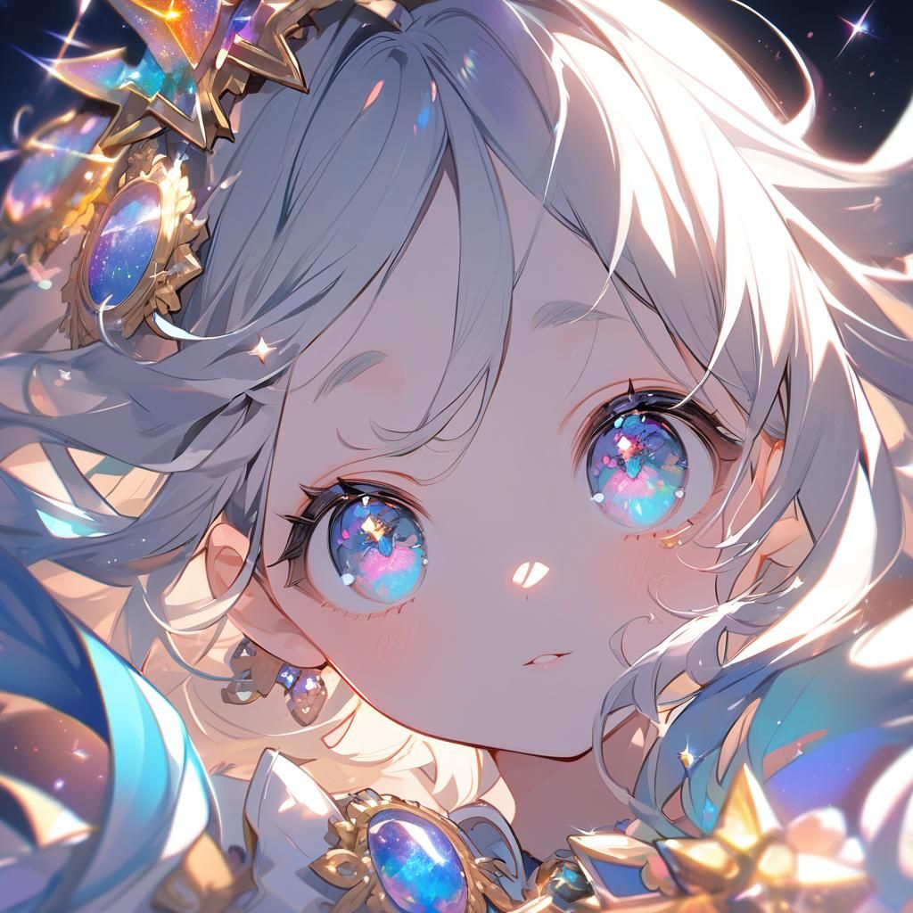 Anime Angel in Sunlight with Light Grey Hair