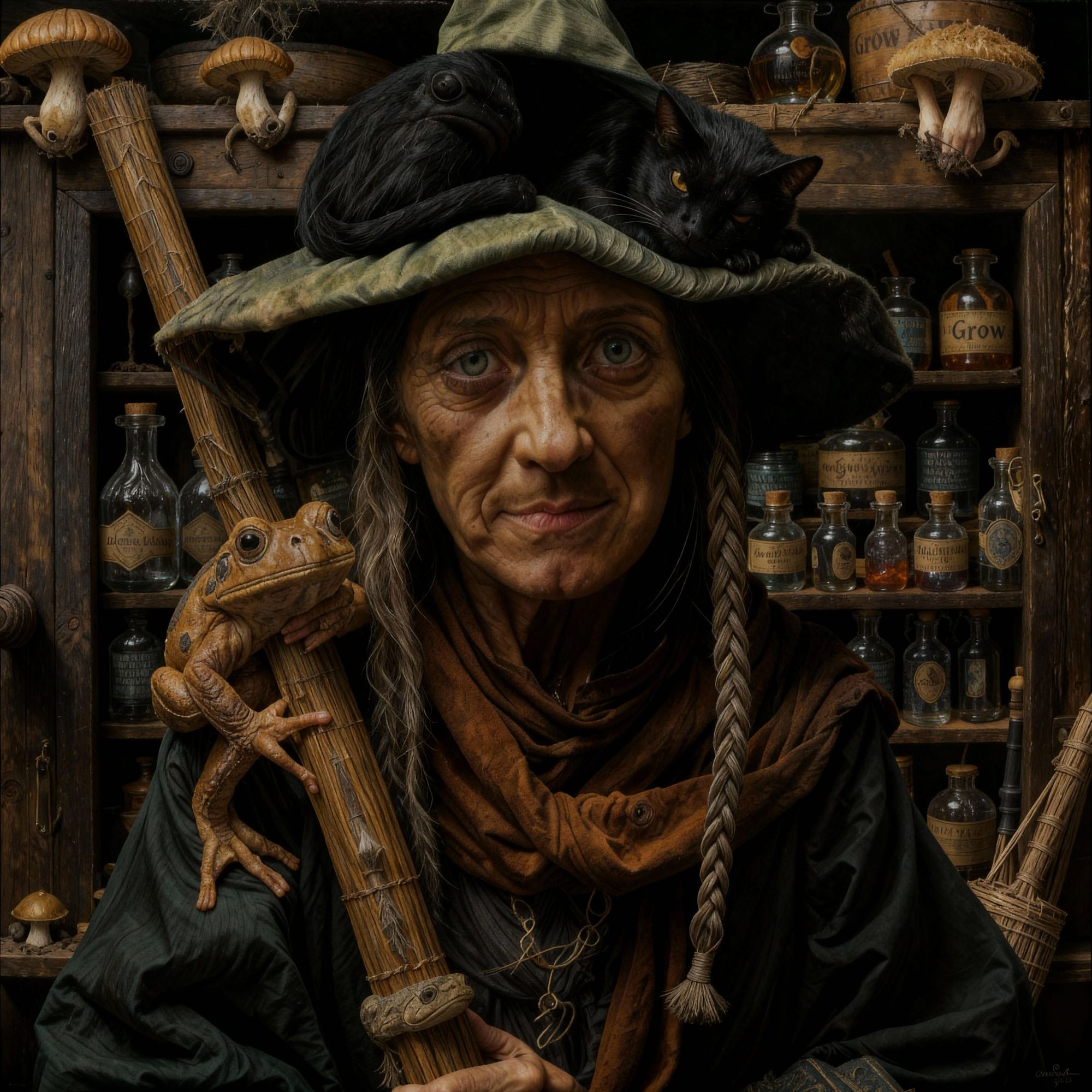 Rare sighting of a Scottish Highland witch.