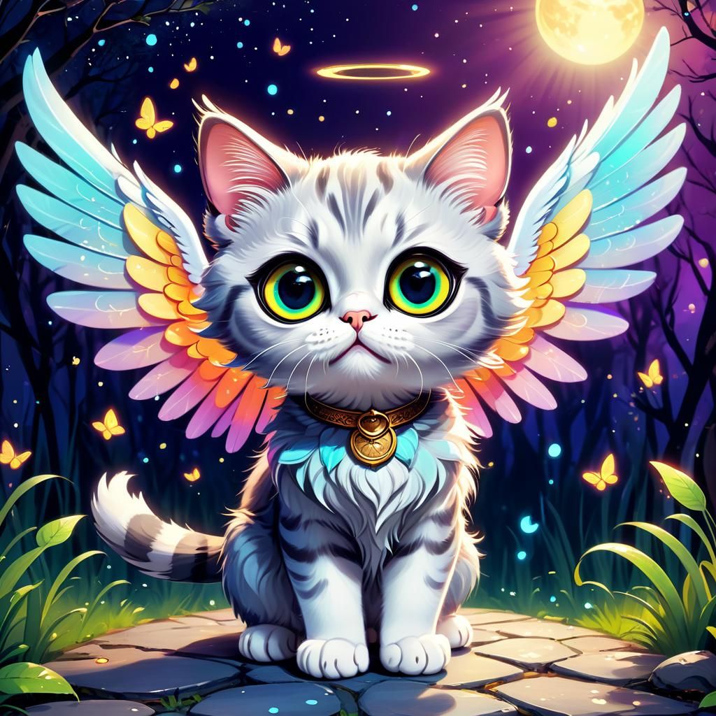 Cute Winged Cat