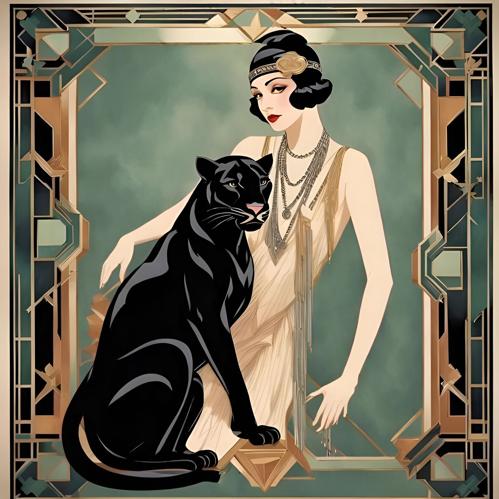 Lady and Panther  by @Alicia Hopkins