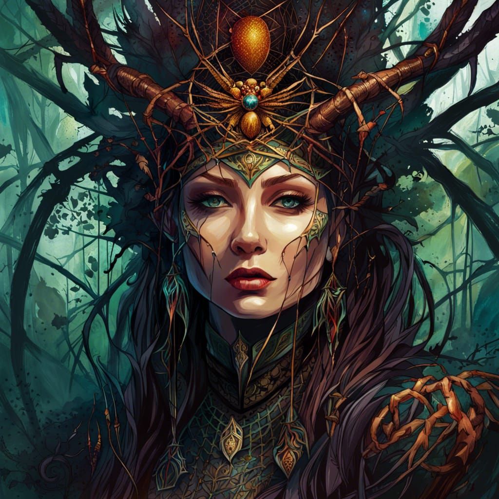 Spider Sorceress - AI Generated Artwork - NightCafe Creator