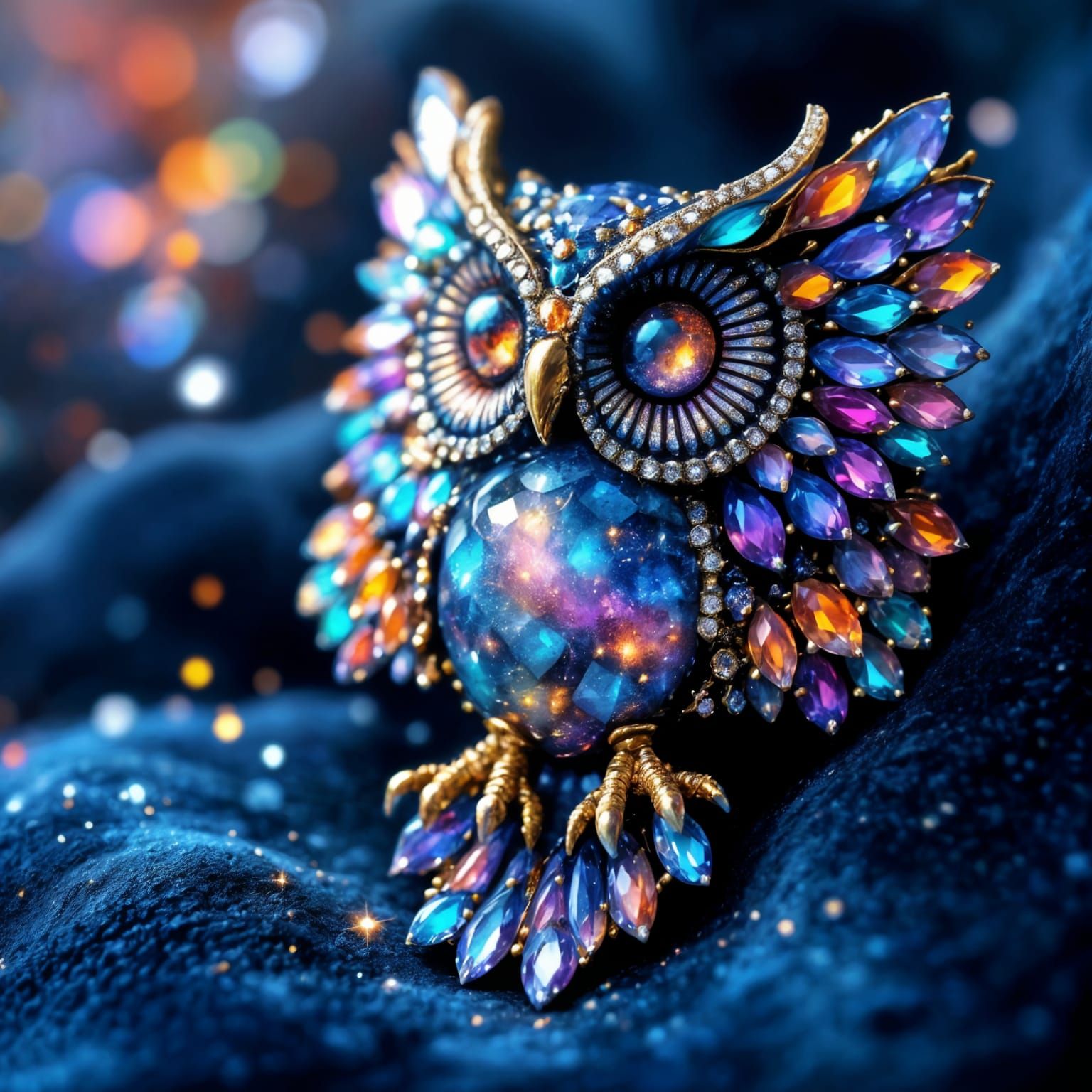 Owl Nebula Brooch 1  by @Yanciepants