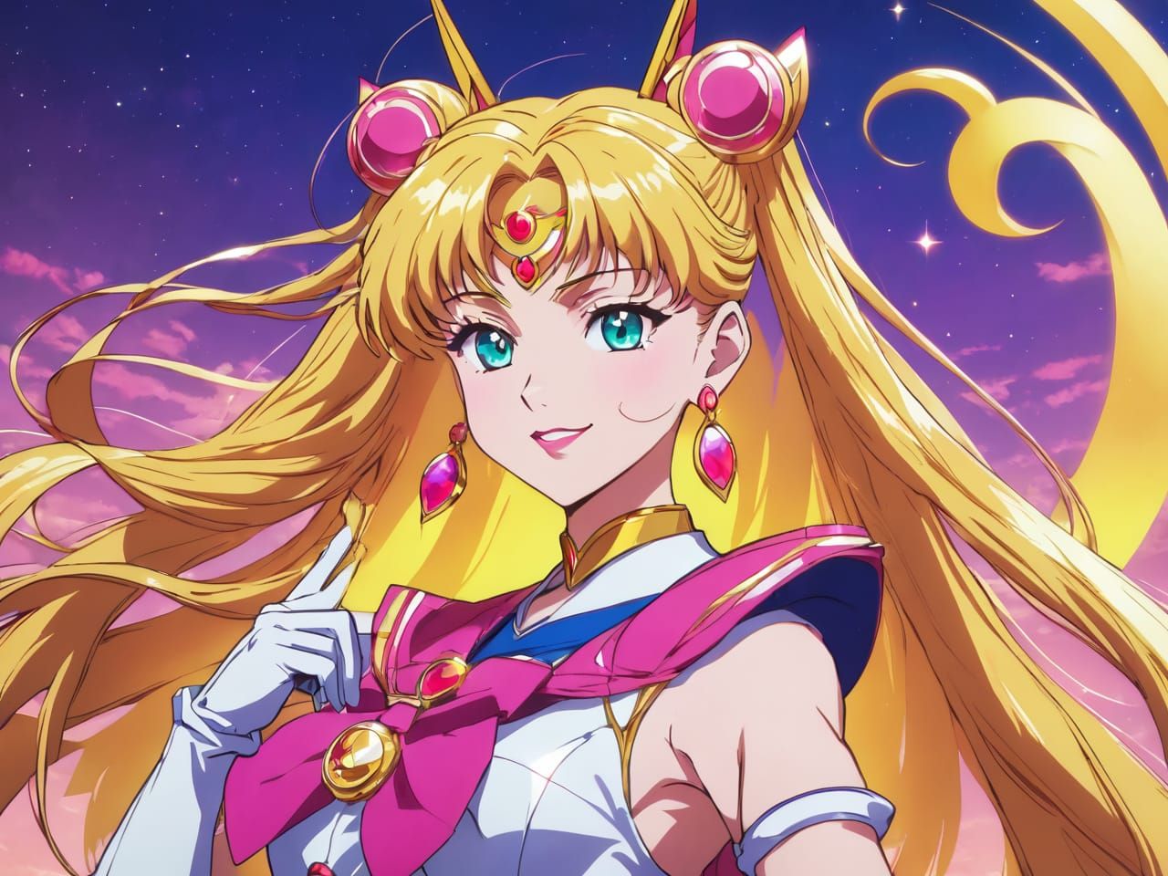 Sailor Moon and Chibi Moon