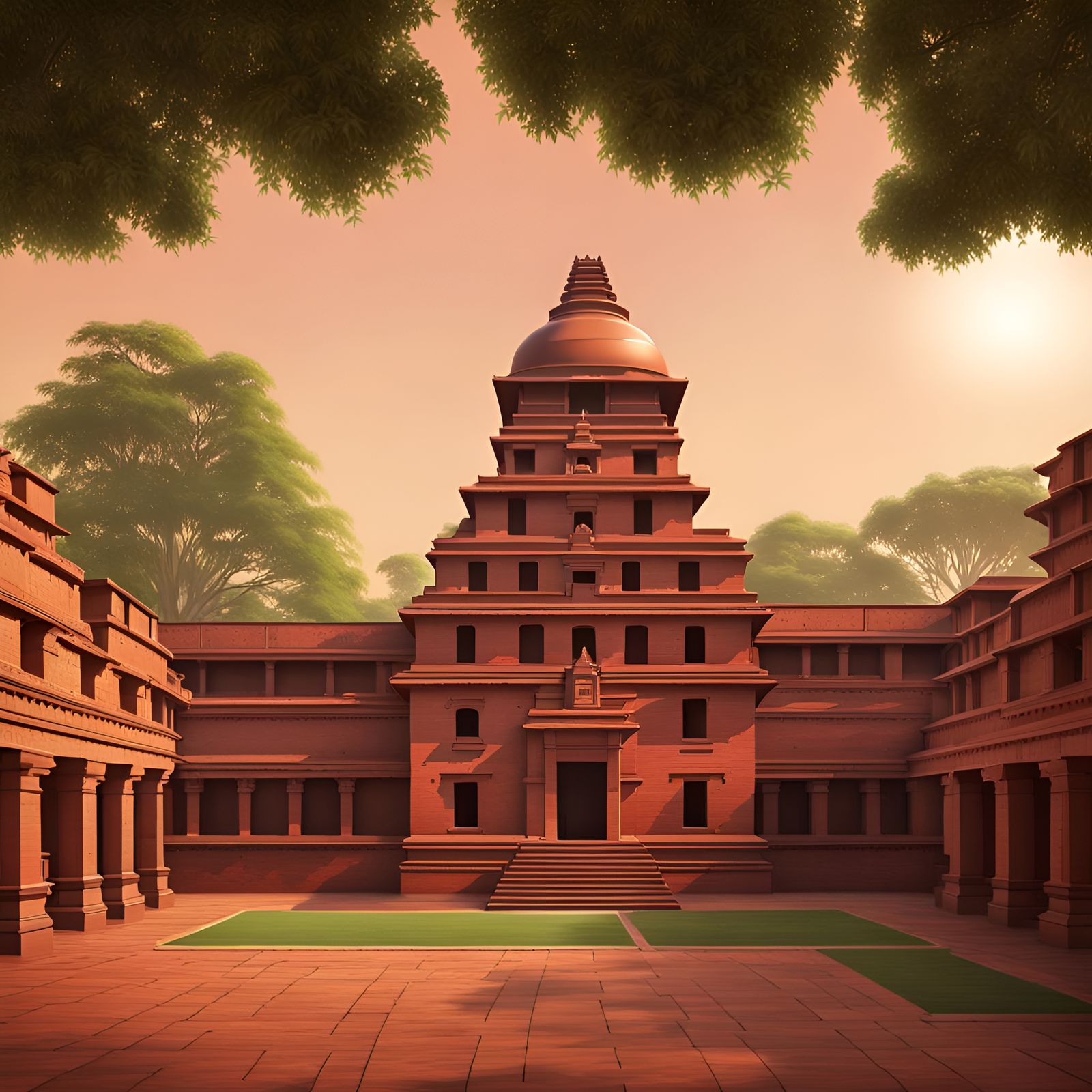 Iconic Dharmaganja Library Square of the Nalanda University