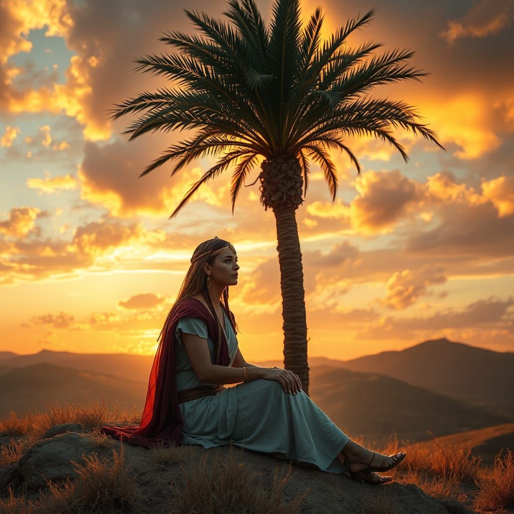 Deborah who judged Israel from beneath a palm tree  by @artista1991