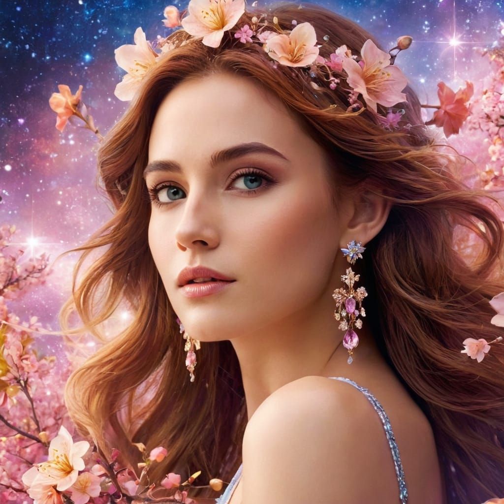 Glittering celestial blossoms