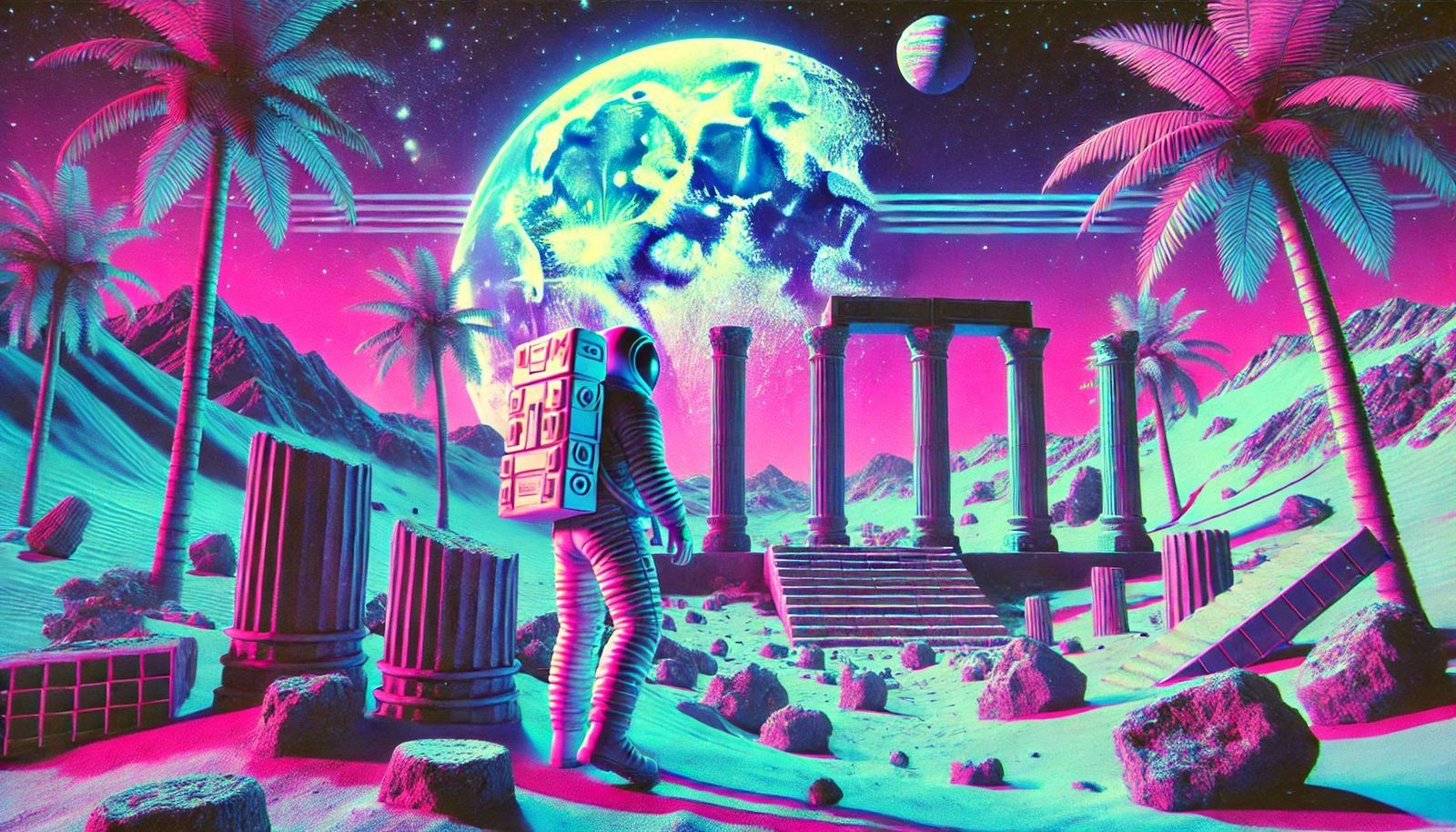 Astronaut Explorer Vaporwave