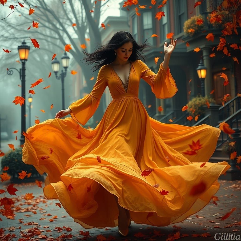 danced in a hurricane of leaves autumn waltz boston  by @Barabashka