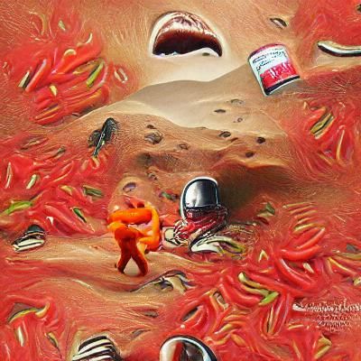 astronaut trapped on a spicy planet