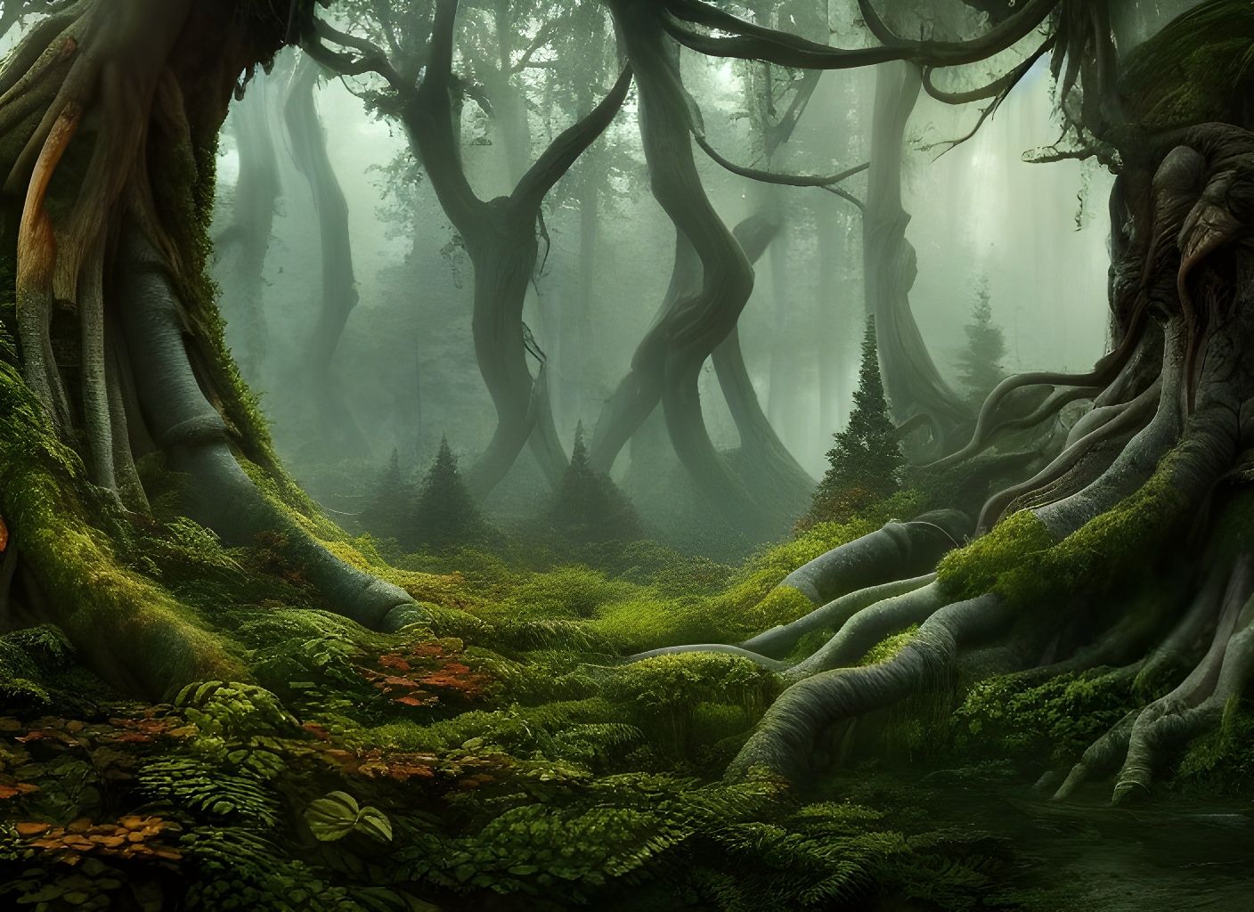 Dark Forest AI Generated Artwork NightCafe Creator