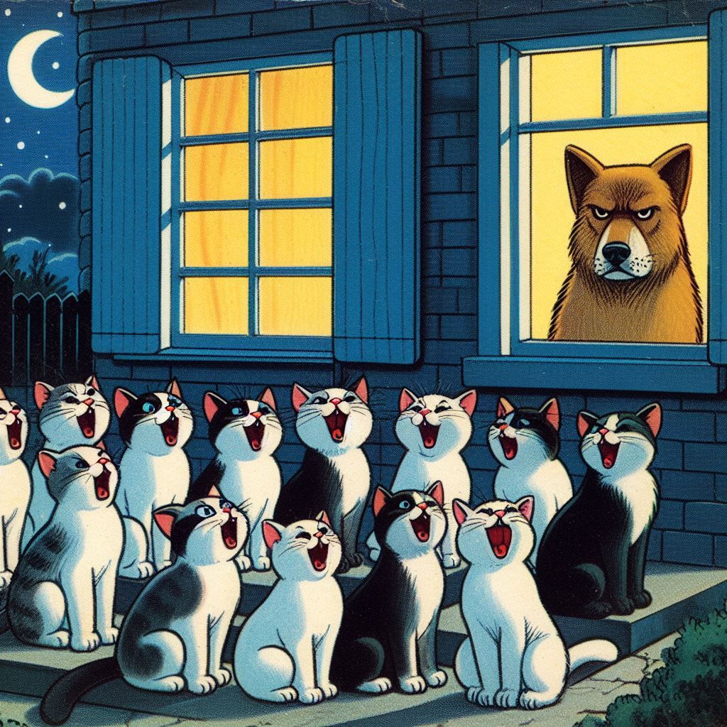 The cat choir is here for you to cheer up your evening!