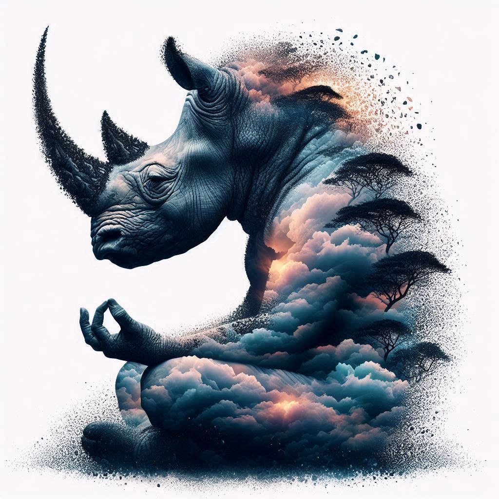 double exposure beautiful fantasy DALL-E 3 portrait landscape..