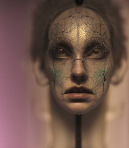 Angst Encased in Resin: Hyperrealistic Close-Up