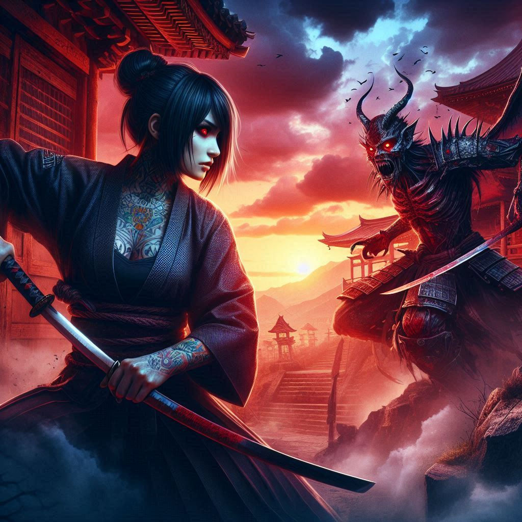 samurai sunset demon