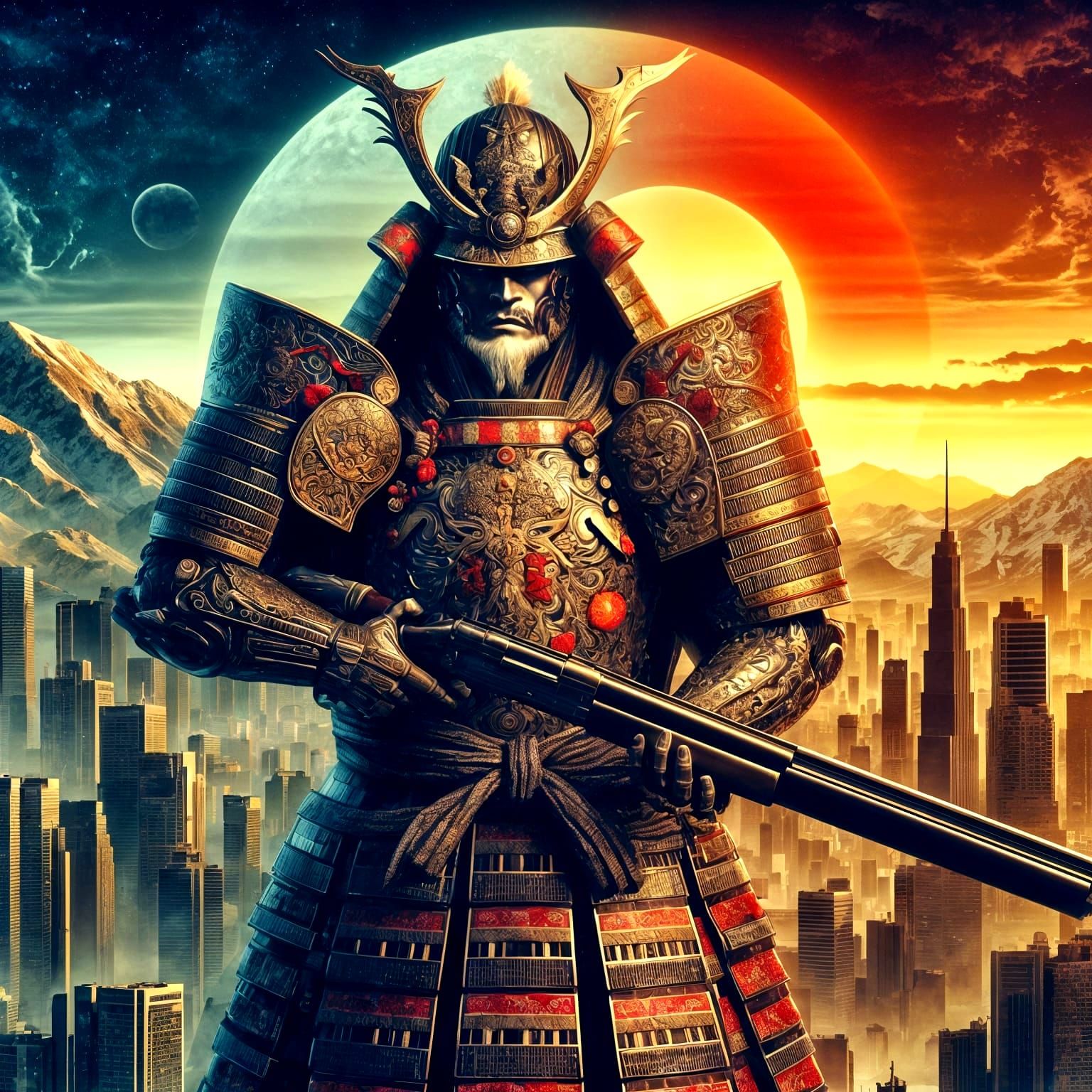 Shogun with a shotgun