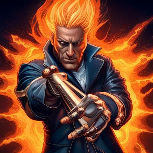 Ghost rider with wolverine claws in his knuckles - AI Generated Artwork ...