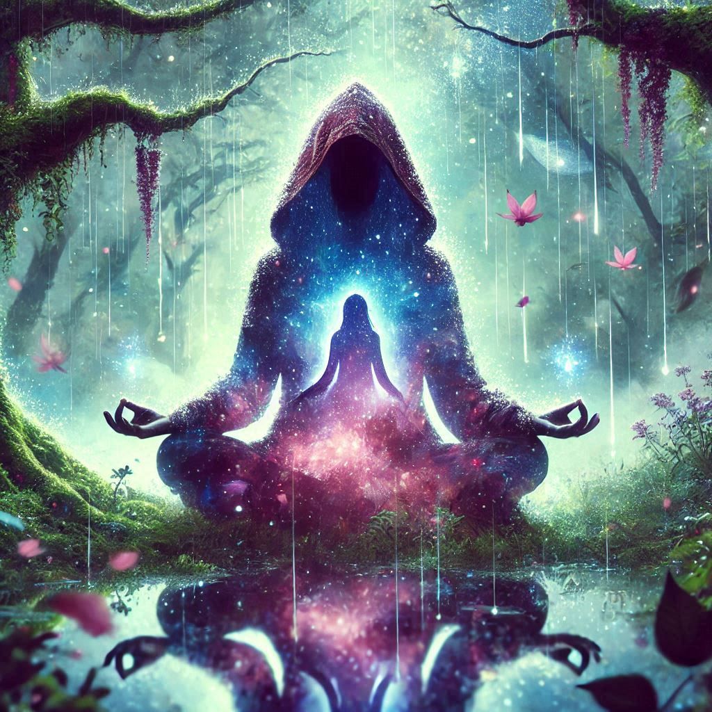 double exposure beautiful fantasy DALL-E 3 portrait landscap...