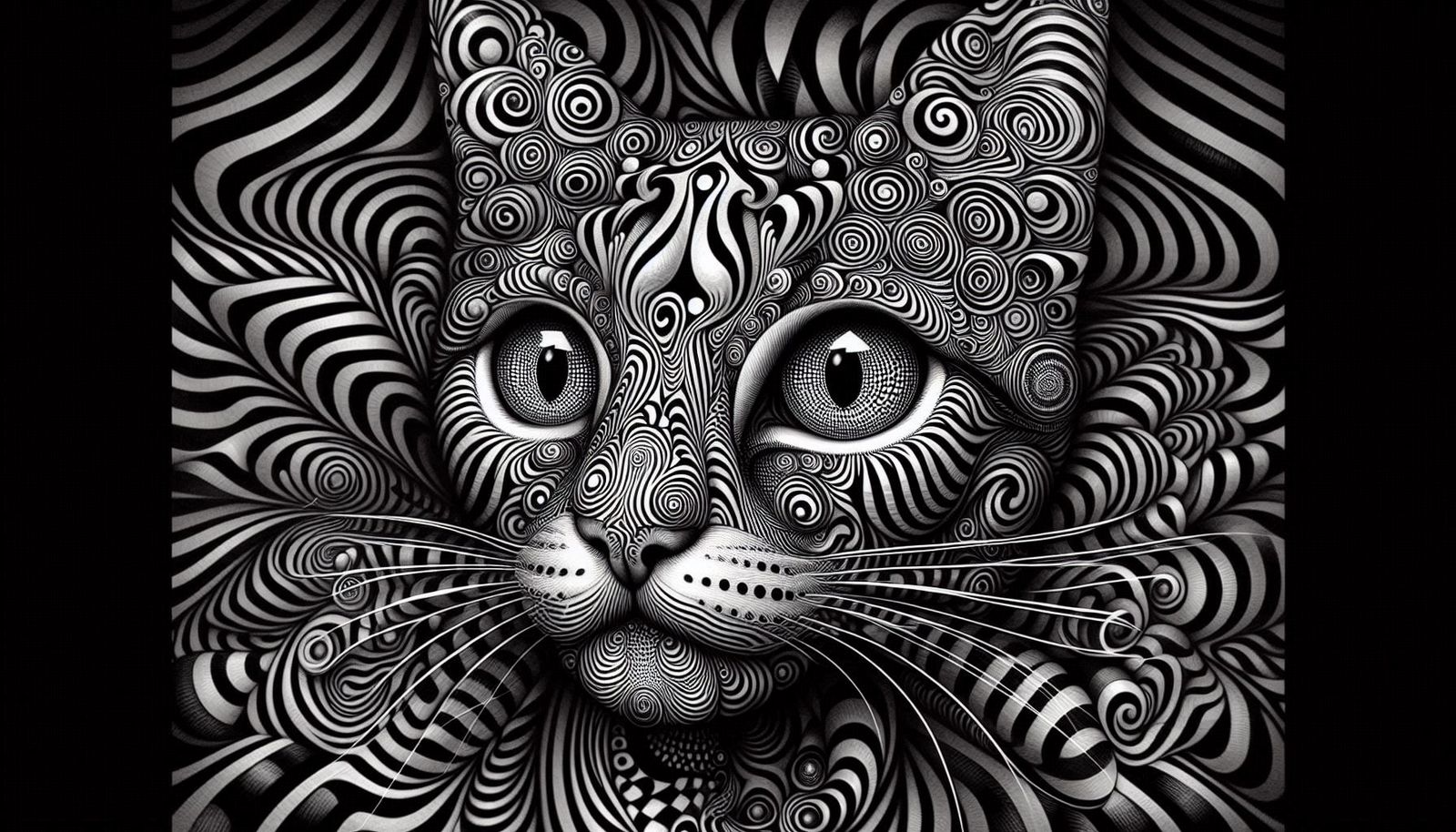 Surreal black and white.