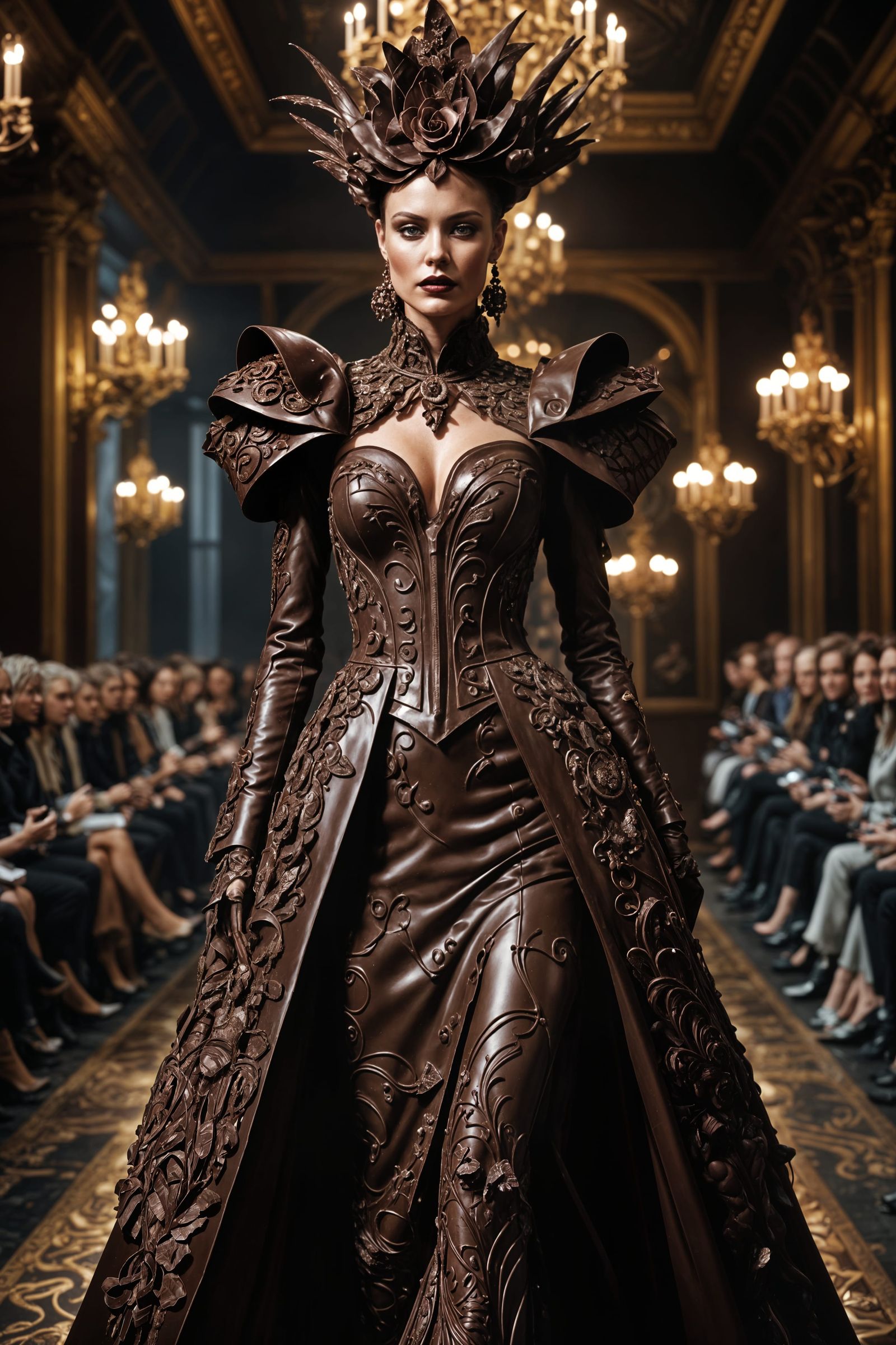 Supermodel on the Catwalk dressed in Chocolate  by @Sittin_On_A_Fence